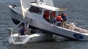 Two boats collide in Chesapeake Bay