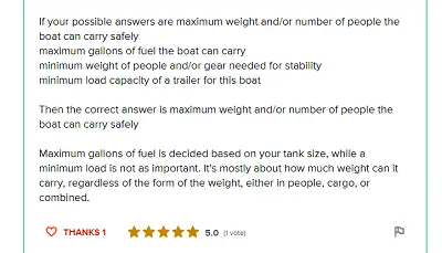 Suppose You Have a 19 Foot Boat What Information Will Be Shown on Your BoatS Capacity Plate